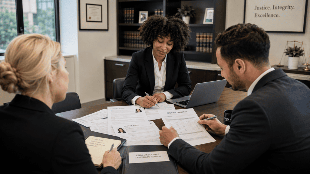 diverse team discussing hiring strategy